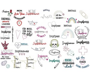 Stickserie - 33 Motive für Impfpass